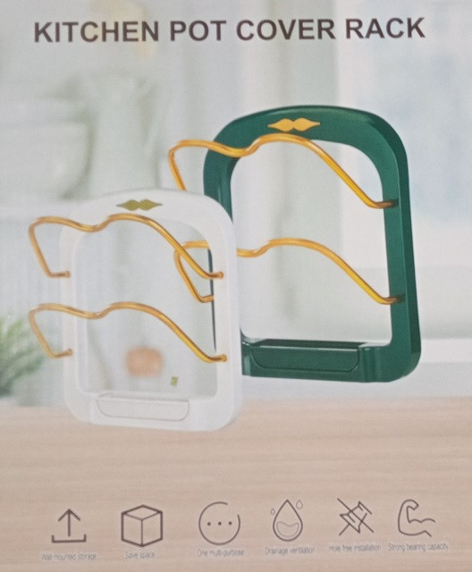 Підставка під кришки каструль на стіну Kitchen pot cover rack 8649 Дніпро - фото 9