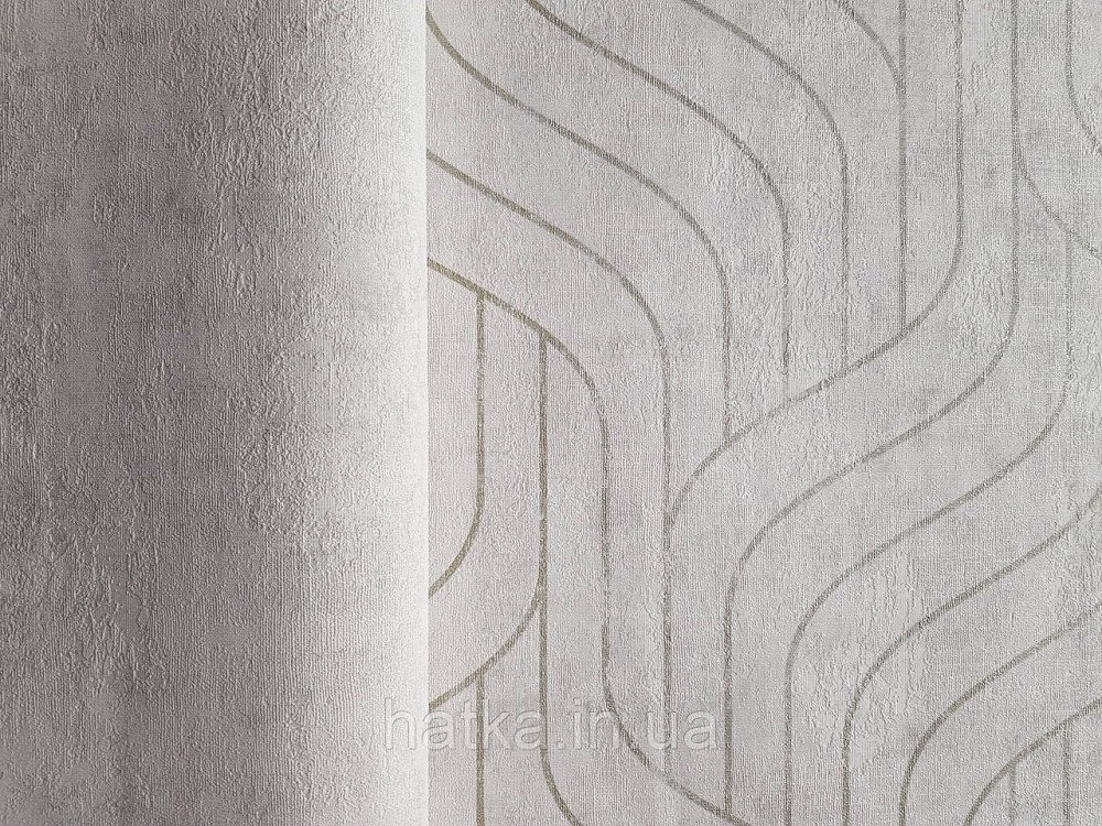 Шпалери метрові вінілові на флізелін Grandeco Feeling геометрія золотисті смуги на молочному Київ - фото 2