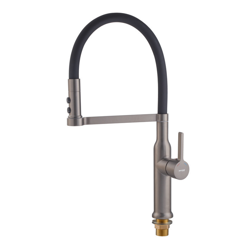 Змішувач для кухні MIXXUS PREMIUM PULL 017 GRAPHITE REFL.BLACK (Кол.графіт+силік.вилив чор.) (MI8278) ( 13004 ) Харьков - изображение 6