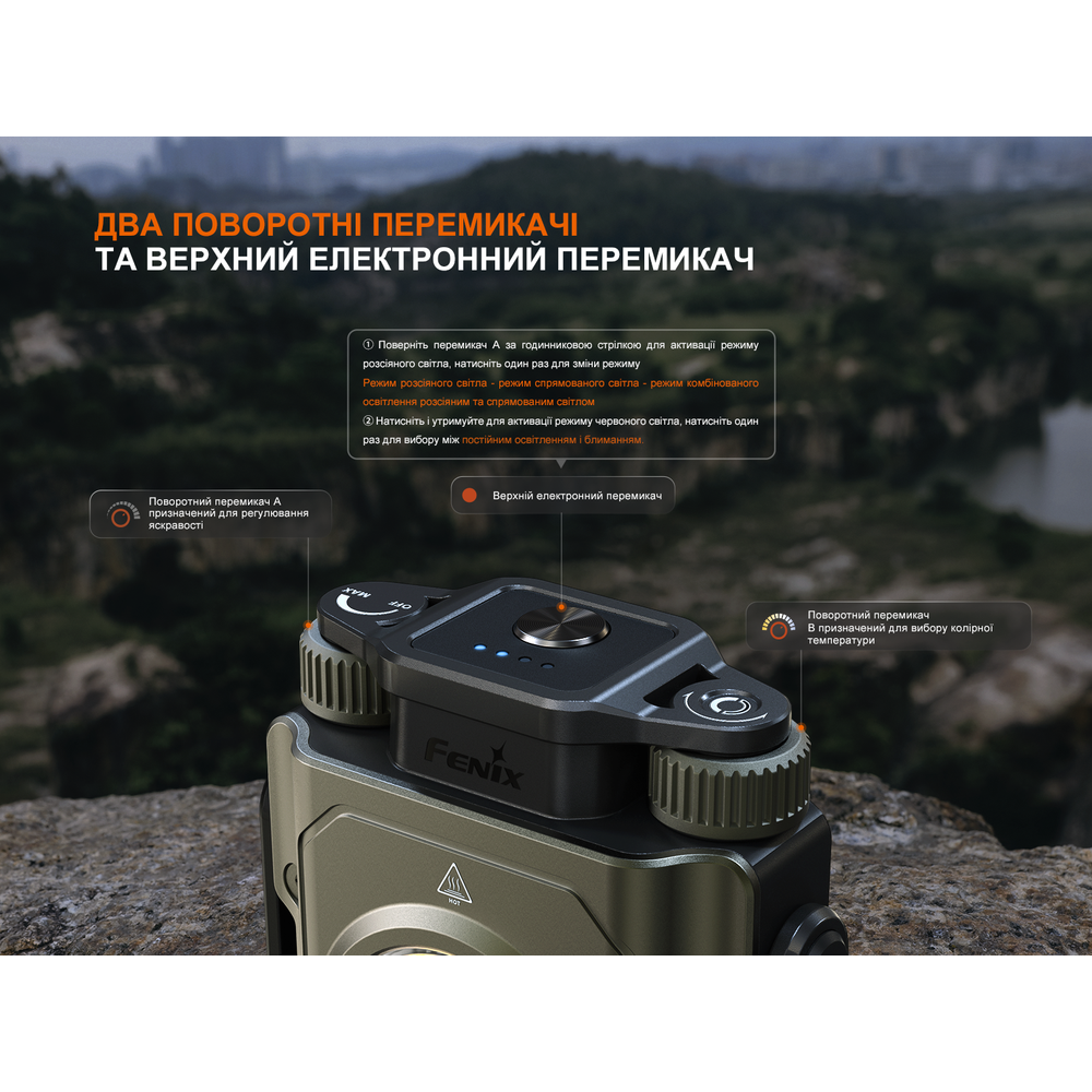 Ліхтар прожектор Fenix CL27R зелений Київ - фото 20