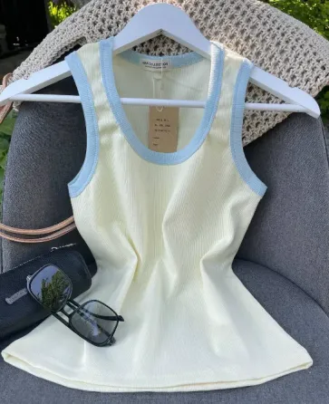 Жіноча майка в рубчик кашкорсе — базова бавовняна майка на літо Одеса