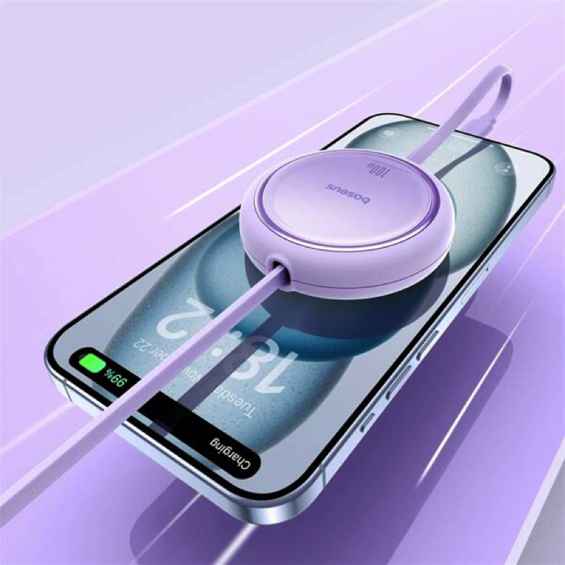 Кабель Baseus Free2Draw Mini Retractable Charging Cable Type-C to Type-C 100W 1m Nebula Purple Київ - фото 10