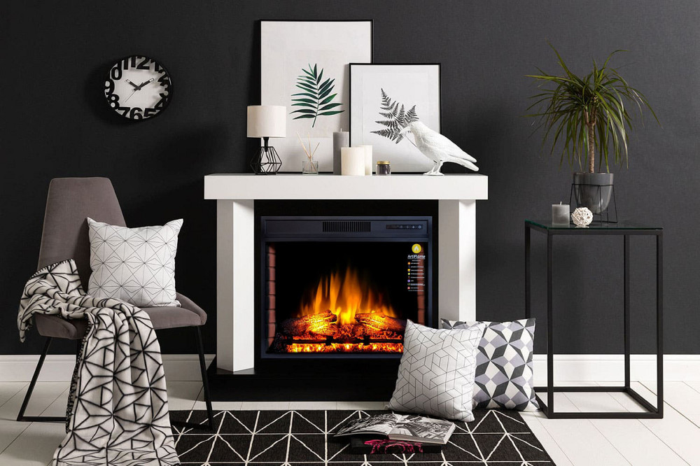 Камінокомплект ArtiFlame Yukon AF28S білий з обігрівом і звуком горіння вогню Львів - фото 5