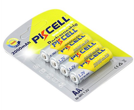 Аккумулятор PKCELL 1.2V AA 2000mAh NiMH Rechargeable Battery, 4 штуки в блистере цена за блистер, Q1 Полтава - изображение 1