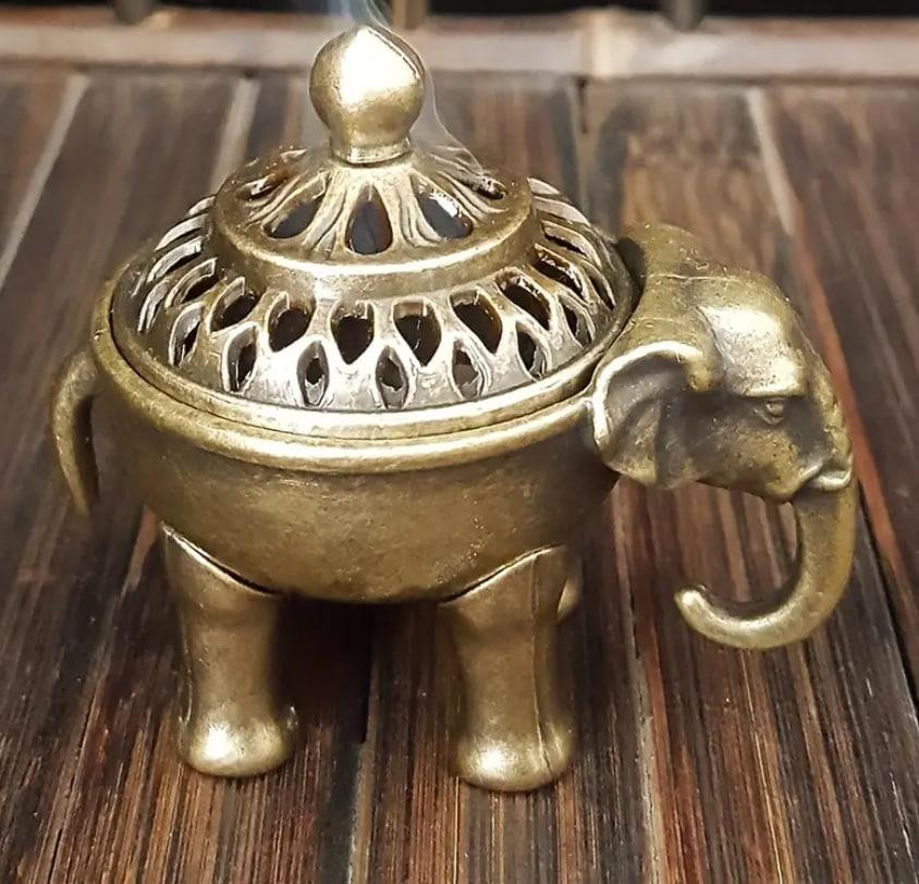 Винтажный металлический держатель для благовоний 