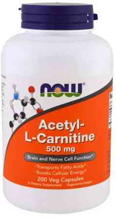 Ацетил карнитин Now Foods Acetyl-L Carnitine 500 мг 200 капсул Киев