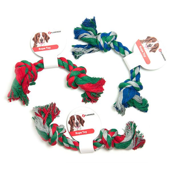 Flamingo Cotton Bone 2 Knots ФЛАМИНГО ВЕРЕВОЧНАЯ КОСТЬ 2 узла игрушка для собак Киев - изображение 1