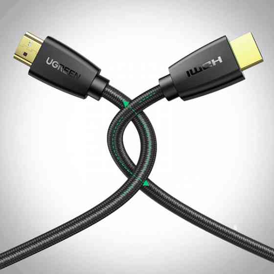 Кабель HDMI M - M, 5.0 м, V1.4 With Braid 4K@30Hz, HD118 UGREEN Чорний (40412) Київ