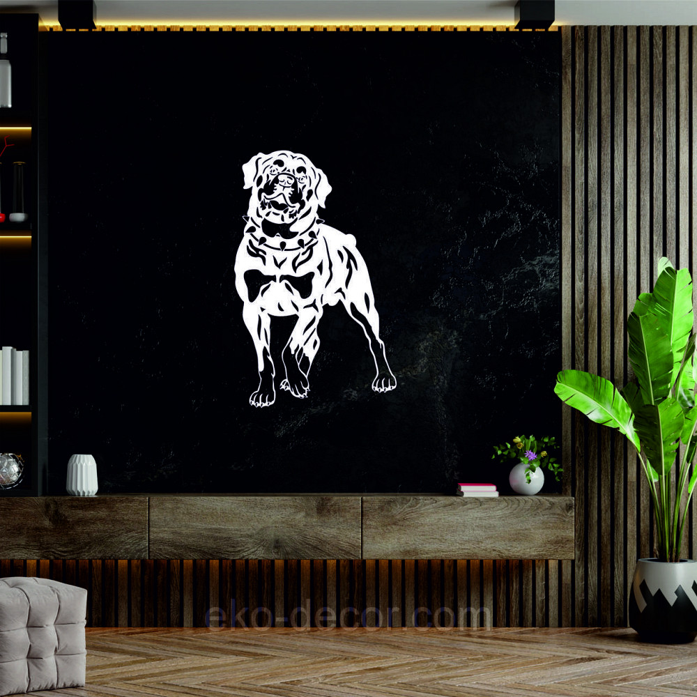 Декоративное настенное Панно «Ротвелер», Декор на стену 110*70 см, Белый Киев - изображение 3