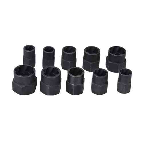 Набор экстракторов 10шт для поврежденных болтов, гаек, 9-19мм, HSS-сталь Винница