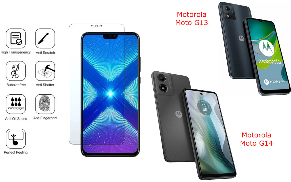 Защитное стекло NeoGlass для Motorola Moto G13, Moto G14 – ультрапрозрачное и устойчивое Киев - изображение 4