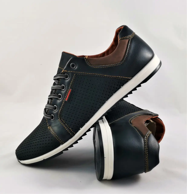 Мужские Мокасины Летние Кроссовки Сеточка Черные (размеры: 40,41,42,43,44,45) Видео Обзор - 14-1 Днепр - изображение 2