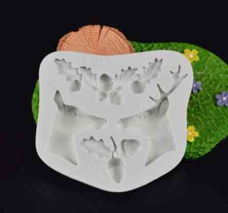 Молд новогодний Олени 93 на 99 мм серый Киев