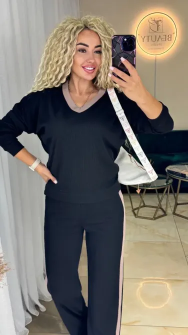 Жіночий костюм з рубчику з брюками палаццо Одеса - фото 12