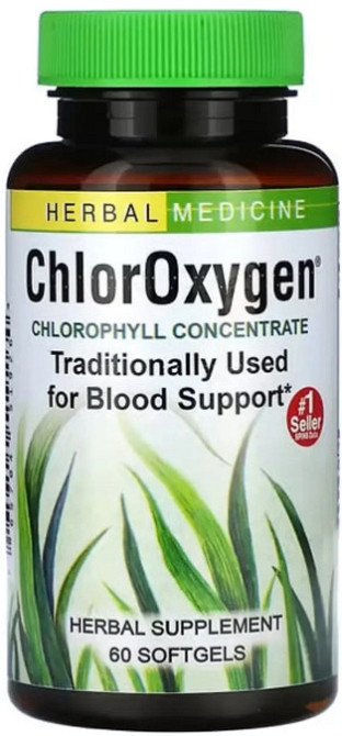 Хлорофіл концентрат Herbs Etc.ChlorOxygen 60 гел капс Київ - фото 1