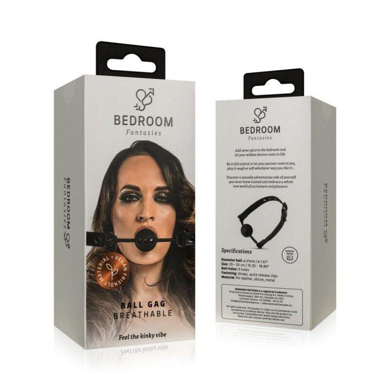 Воздухопроницаемый кляп Bedroom Fantasies: Breathable Silicone Ball Gag, черный Sex Aura Киев - изображение 8