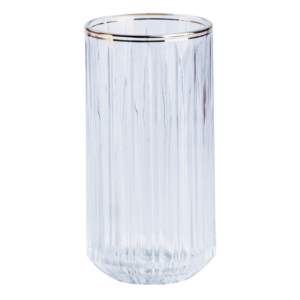 Набір склянок із 6 штук по 380 мл прозорий із золотим обідком HP552 Коломия - фото 2