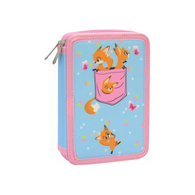 Пенал Cool For School 2 отделения с отворотами Голубой (CF87277) Винница - изображение 1