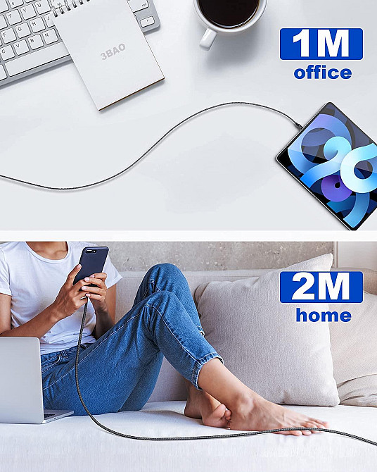 Зарядний кабель Maxonar USB - Type-C 2м Луцьк - фото 4