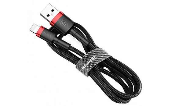 Кабель Baseus Cafule USB 2.0 to Lightning 1.5A 2M Черный/Красный (CALKLF-C19) Киев