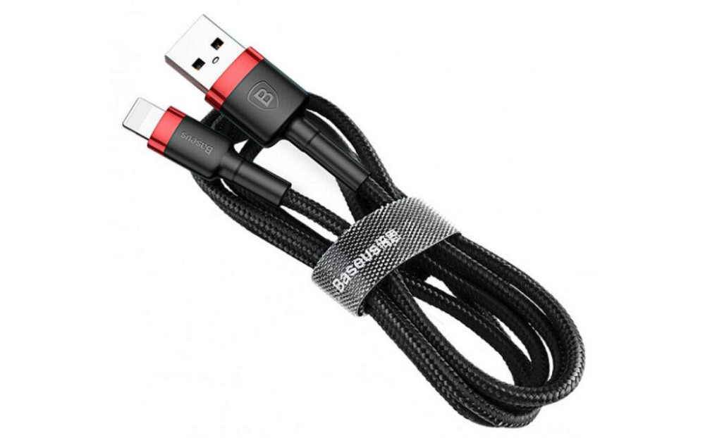 Кабель Baseus Cafule USB 2.0 to Lightning 1.5A 2M Черный/Красный (CALKLF-C19) Киев - изображение 1