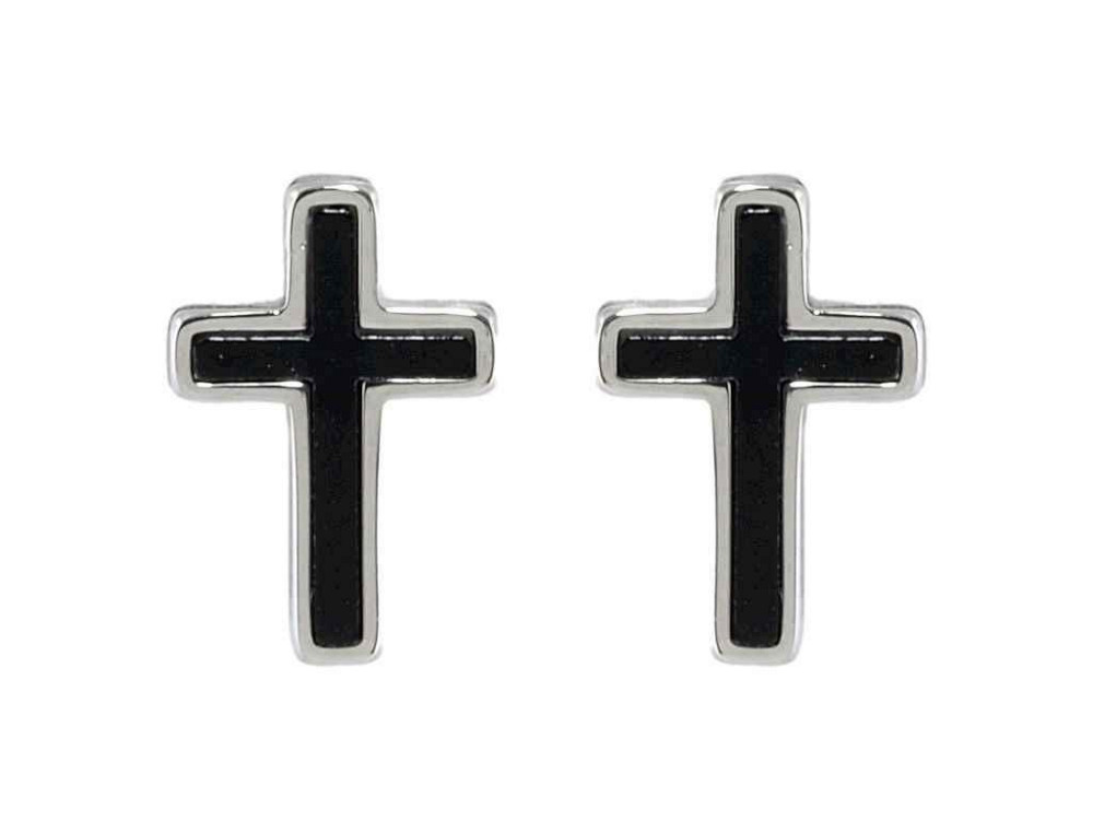 Сережки Stainless Steel Родій пусети «Хрестики» (215043) ТМ XUPING Київ - фото 1
