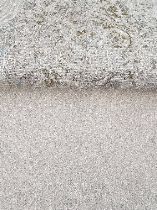 Обои виниловые на флизелине AS creation Garda 1.06Х10.05 под штукатурку структурные бежевые серебристые Киев - изображение 2