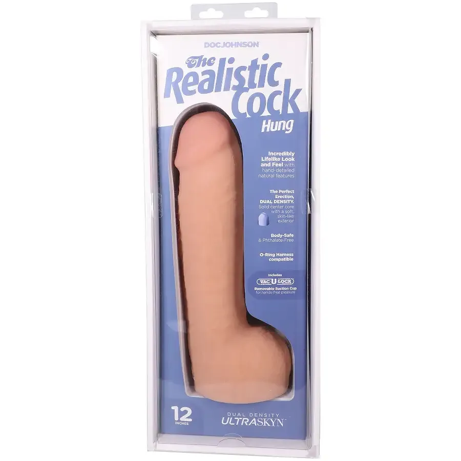 Фалоімітатор Doc Johnson The Realistic Cock ULTRASKYN - 12 Inch Hung with Balls Vanilla Львів - фото 10