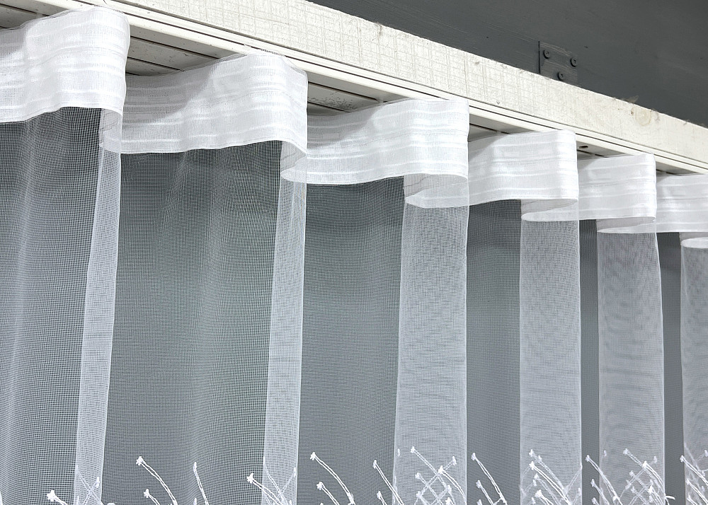 Тюль фатин з вишивкою та люрексом колір холодний білий 2012т Київ - фото 7