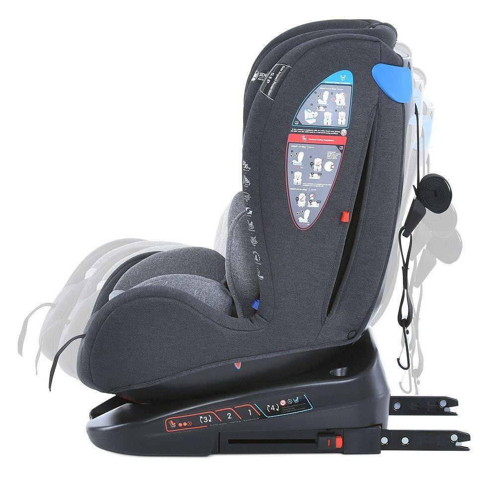 Автокрісло дитяче El Camino EVEREST Light Gray 0-36кг 5-точкові ремені безпеки ISOFIX 360º Світло-сіре (ME 1114 ) Чернігів - фото 8