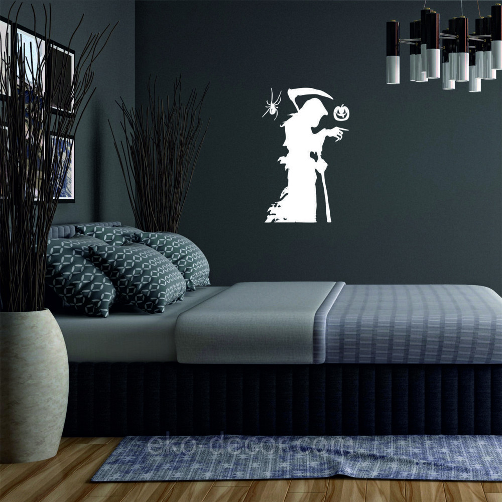 Декоративное настенное Панно «Смерть с косой», Декор на стену 110*71 см, Белый Киев - изображение 3