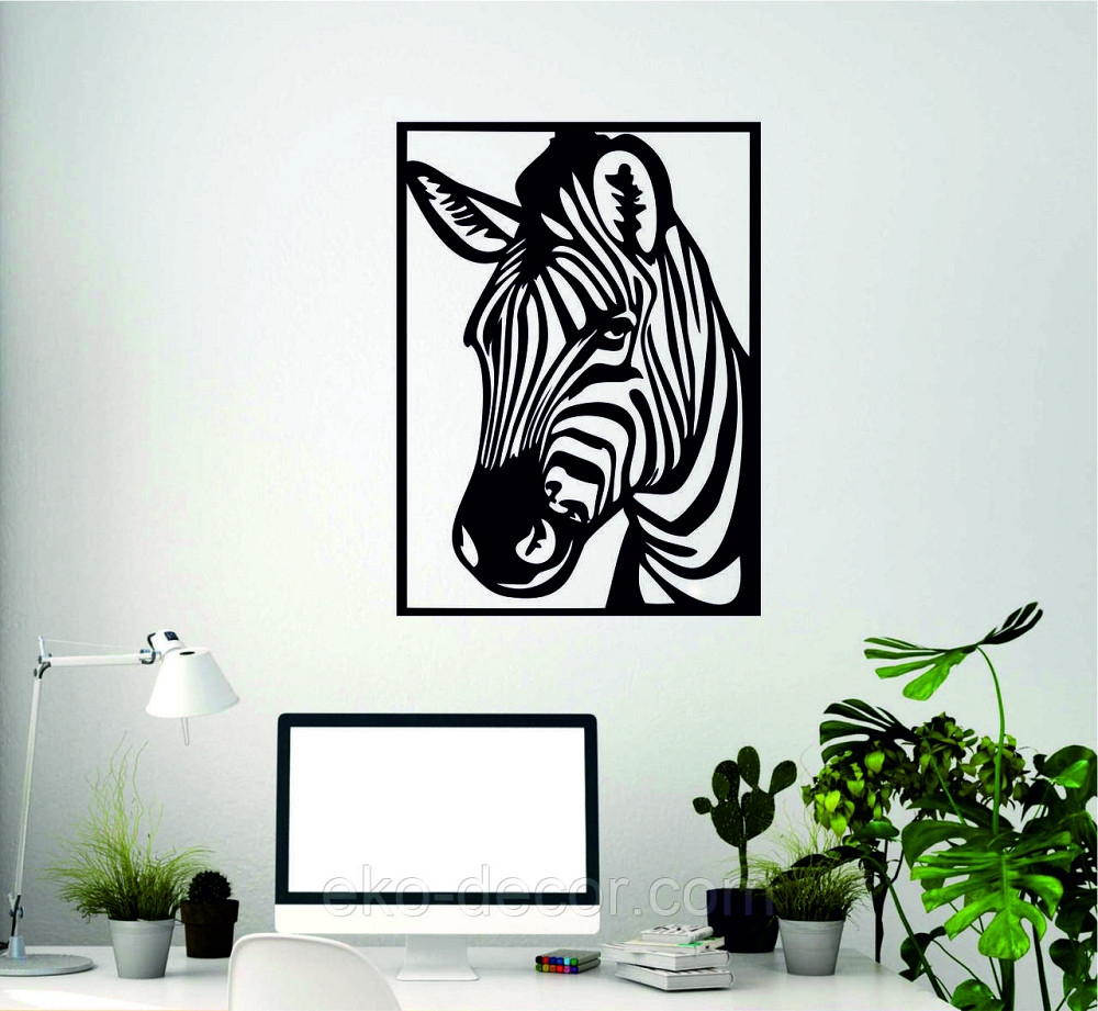 Декоративное настенное Панно «Зебра» Декор на стену 110*72 см Киев - изображение 4