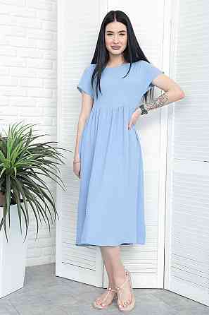 Летнее платье миди свободного кроя Ordinary 46-48, Голубой Киев