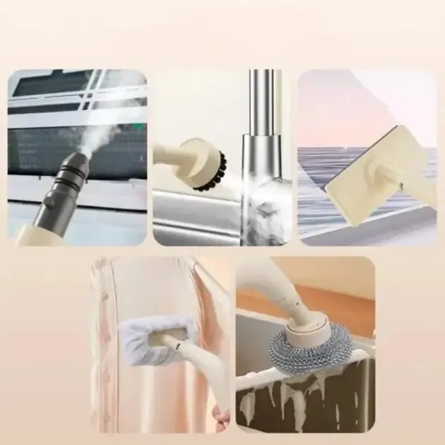 Пароочиститель 1200Вт + 5 насадок, 250мл, от сети / Парогенератор для уборки / Паровой очиститель Коломия - фото 5