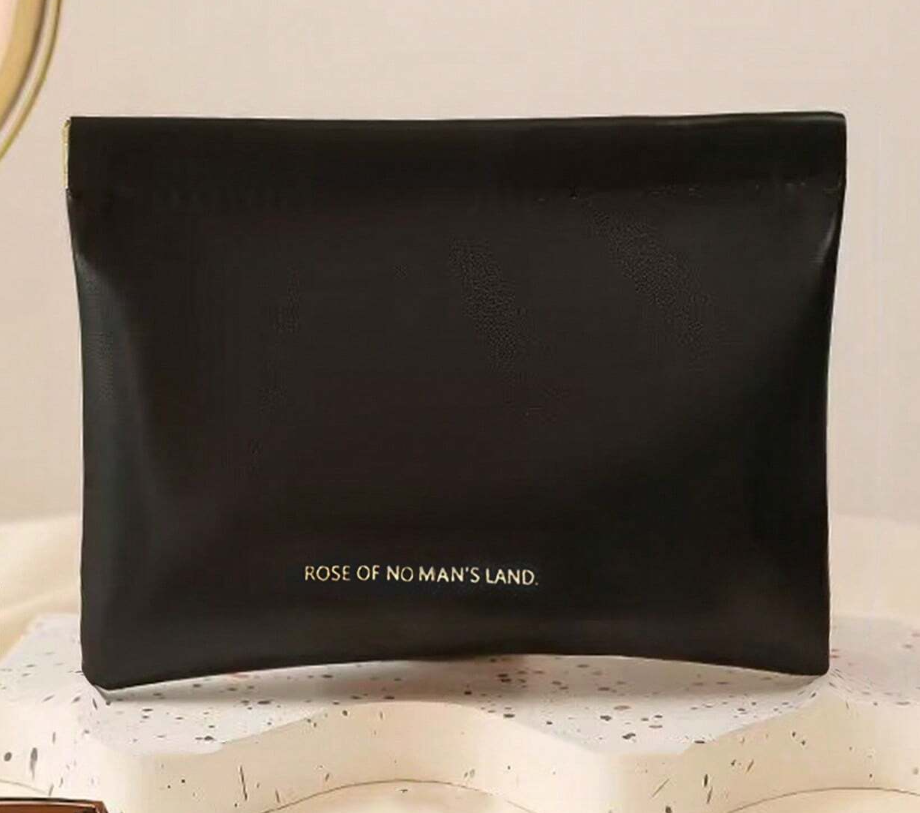 Косметичка для зберігання аксесуарів портативна, великий футляр для дрібниць на магнітній кліпсі, чорний Кам'янець-Подільський - фото 4