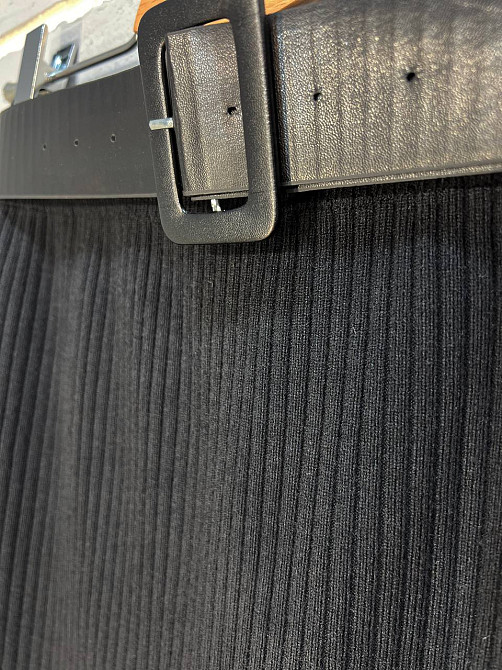 Юбка женская My fashion 6016 вязка рубчик ровная с ремнем 44-48 черная, черный, 44-48 Киев - изображение 3