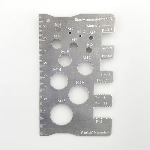 Измеритель шага резьбы М1.7-М18, P=0.5-2, резьбовой шаблон, нержавейка Киев - изображение 2