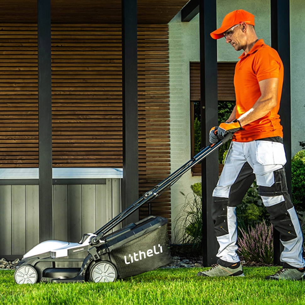 Акумуляторна газонокосарка Litheli, живлення від павербанків (УМБ Litheli Power Bank 20000 mAh, 45 W, 4А 2 шт в комплекті) Киев - изображение 2