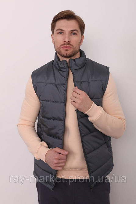 Жилет стьобаний Ray Basic чоловічий утеплений сірий (U0601М-Grey) Київ - фото 1