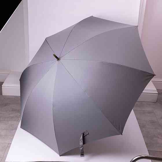 Классический зонт-трость полуавтомат из полиэстера 8 спиц диаметр 124 см Серый HP-23-6G Киев