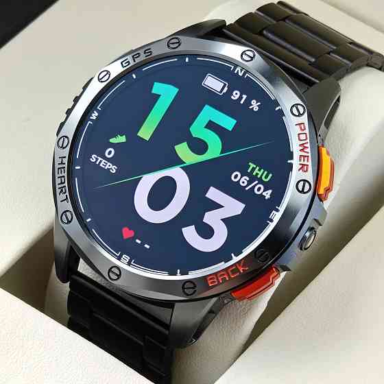 Умные смарт часы Smart GPS Max Steel Black (3 ремешка) Винница