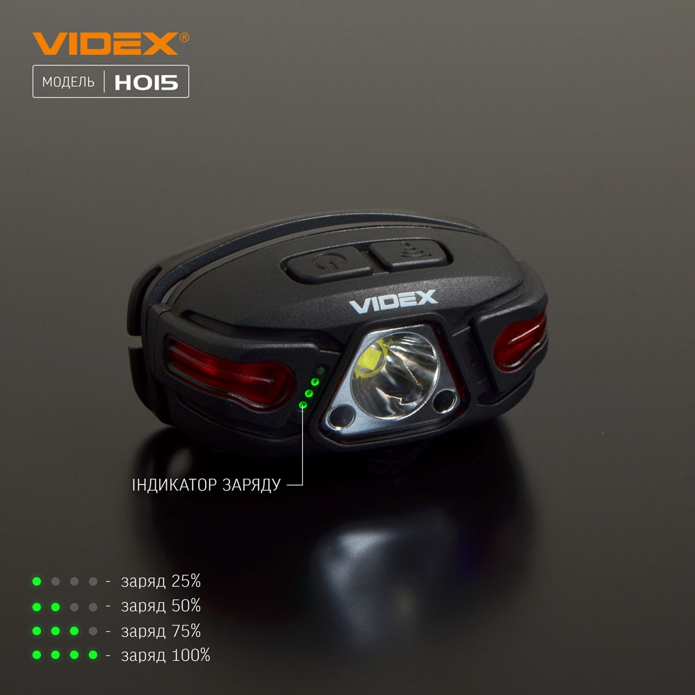 Ліхтарик LED налобний 330Lm 5000К чорний VLF-H015 Videx Житомир - изображение 10
