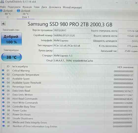 Жорсткий диск Samsung 980 Pro 2TB. SSD m2. Київ