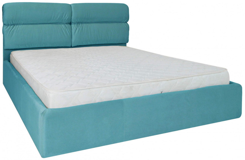 Кровать Двуспальная Oxford VIP 160 х 200 см Missoni 014 С дополнительной металлической цельносварной рамой Голубой Днепр - изображение 13