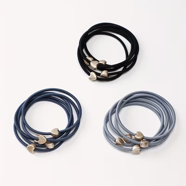 Набір резинок для волосся з металевим сердечком – 15 штук, м’які еластичні гумки Київ - фото 4