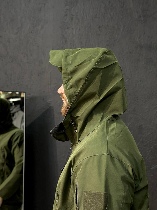 Тактический костюм Softshell олива мужской водонепроницаемый ветрозащитный летний без утепления Львов - изображение 4