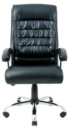 Офісне Крісло Керівника Richman Prinston Шкіра Комбо Lux Хром М1 Tilt Чорний Київ