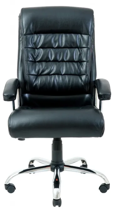 Офісне Крісло Керівника Richman Prinston Шкіра Комбо Lux Хром М1 Tilt Чорний Київ - фото 2