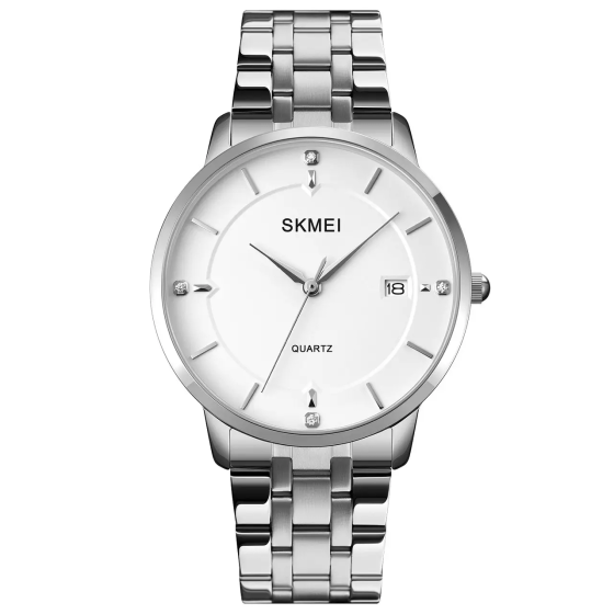 Чоловічий класичний годинник на браслеті Skmei 1801S (Сріблястий) Вінниця