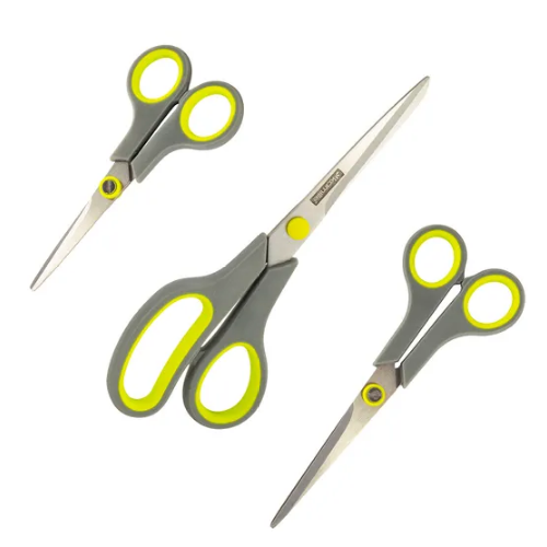Набір ножиць універсальні 3 предмети (140мм/170мм/215мм) нержавіюча сталь пластикові ручки 5187 KAMILLE Житомир